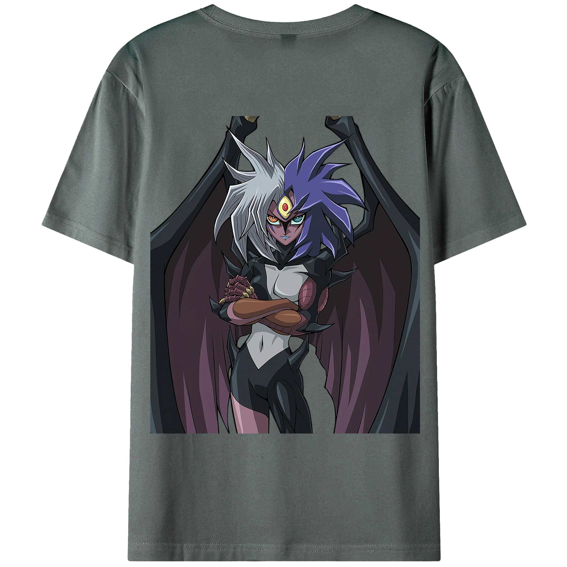 （画像用） 遊☆戯☆王 Yu-Gi-Oh! 綿100％ メンズ半袖Tシャツ（バックプリント） 通気性